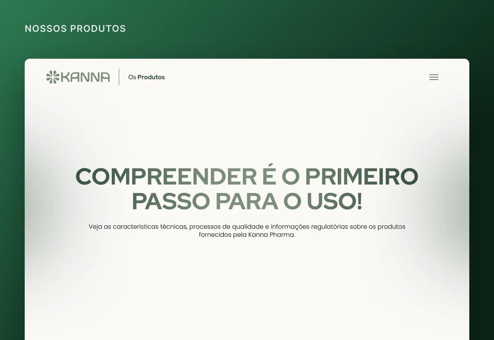 Product page, with technical and regulatory information